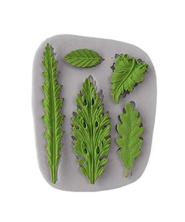 Koogel Tree Leaf Silicone Mold  Resin Mold Cake Fondant Silicone Mold Fondant Clay Mould Leaf Shape DIY Decorating Tool
