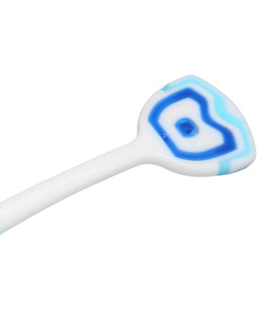 10-Piece Tongue Scraper Set - Long Handle Ergonomic Silicone Cleaning Brush for Oral Health & Fresh Breath - Blue - Buy Online on SooperMarket.com