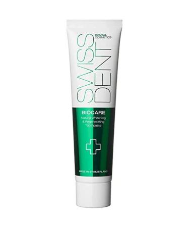 Swissdent Biocare toothpaste 100 ml naturally brightening whitening toothpaste strengthens the tooth surface & protects 100 ml (1 -pack) from sensitivity)