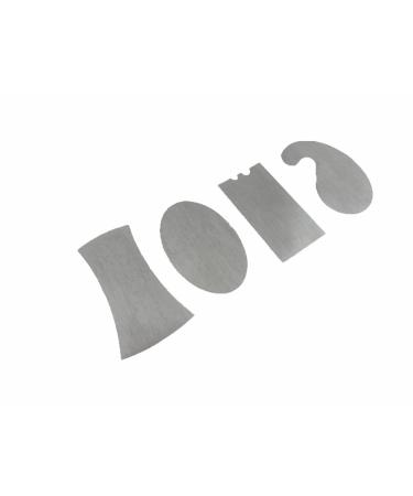 Lynx LMSS 4 Piece Miniature Cabinet Scraper Set with Googeneck  Oval  Convex/Concave and Square  Overall Sizes 2  x 1   0.012  Thick