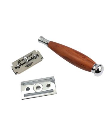 Classic Men's Safety Razor - Vintage Style Double Edge Aluminum Alloy in Dark Brown | International Shipping Available - Buy Online on SooperMarket.com