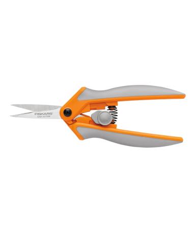Fiskars 190500 RazorEdge Micro-Tip Easy Action Shears, 5 Inch, Orange and Gray 6 Inch Scissors