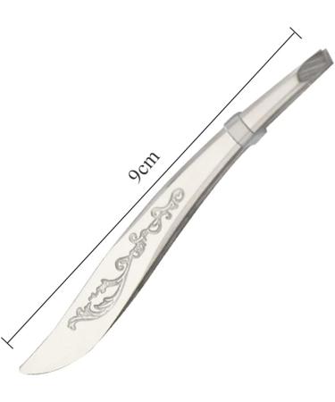 EODNSOFN Stainless Steel Eyebrow Tweezers | Gold/Silver Hair Removal Tool - Buy Online on SooperMarket.com
