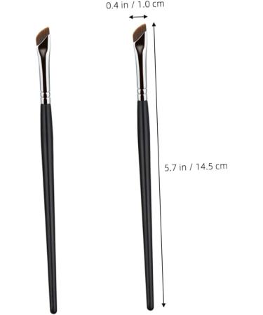 BELLIFFY 2pcs Eyebrow Brush Makeup Brush Eyeliner Brush Slanted Concealer Brush Angled Brush Artificial Fiber - Buy Online on SooperMarket.com