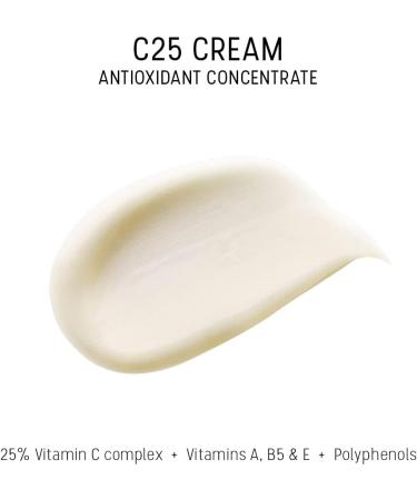 Dermaceutic C25 Cream - Antioxidant Day Cream with Vitamin C Vitamin E Vitamin B5 Vitamin E and Polyphenols - Protective face moisturizer for improved complexion and radiant skin - 30ml - Buy Online on SooperMarket.com