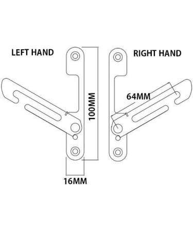 UPVC Window Restrictor Hook - Left Handed Child Safety Lock Catch - Buy Online on SooperMarket.com