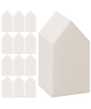 Housoutil 50 Pieces Makeup Sponge For Face Curve Blending Synthetic Latex Makeup Small Wedge Shaped Smooth Apply Beauty Sponge Applicator Foundation Beauty Tools (White)