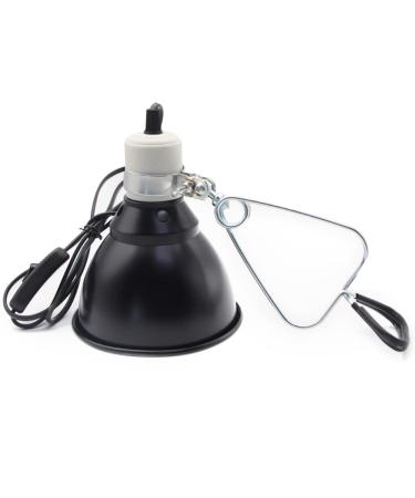 hisunfarm Reptile Pet Heat Lamp Holder Lampshade with Clip for UVA/UVB Bulb 300 Watt Reptile Heating Guard for Lizard Turtle Snake Spider Chick