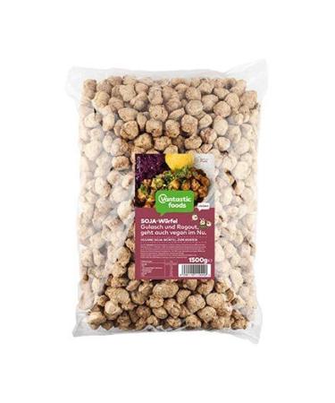 Vantastic foods SOY CUBES family pack 1.5kg | VEGAN meat substitute | Vegan meat alternative | Bulk pack | 100% VEGETABLE