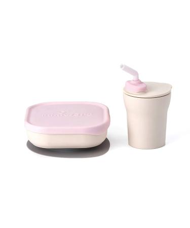 Miniware Sip & Snack Set with Snack Bowl  1-2-3 Sip Drinking Cup  and Suction Foot for Baby Toddler - Promotes Self Feeding | Dishwasher Safe (Vanilla  Cotton Candy) Vanilla + Cotton Candy