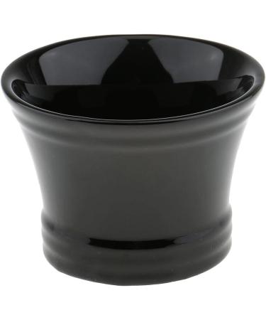Black Ceramics Men Shaving Mug Bowl | Premium Barber Beard Shaving Brush Soap Cup - Buy Online on SooperMarket.com