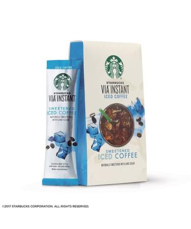 Starbucks VIA Sweetened Iced Coffee - 3 Boxes, 5 Packets Each with Exclusive Coffee Sticker - Buy Online on SooperMarket.com