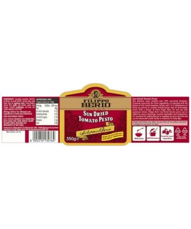 Filippo Berio Sun Dried Tomato Pesto 3 x 350g Boxed Slamtech - Buy Online on SooperMarket.com