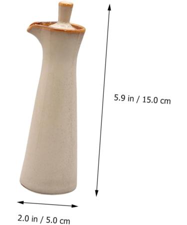 Zerodeko Condiment Bottles Kitchen Gadget Kitchen Things Condiment Canister Soy Sauce Can Kitchen Sauce Holder Liquid Condiment Dispenser Jug for Oil Vinegar Cruet Syrup Ceramics Olive Oil 5X15CM Beige - Buy Online on SooperMarket.com