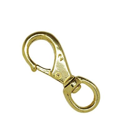 Scuba Choice 3.5" Brass Swivel Eye Snap Hook Clip #2, 12.9mm Opening
