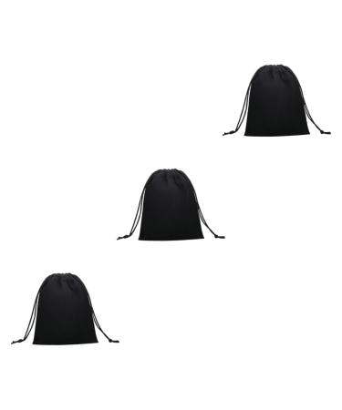 PACKOVE 3pcs Travel Bag Organizer Hair Dryer Pouch Bag Hair Dryer Bag M Velvet Bag Drawstring Bag Cell Phone Blackx3pcs 40*50cmx3pcs