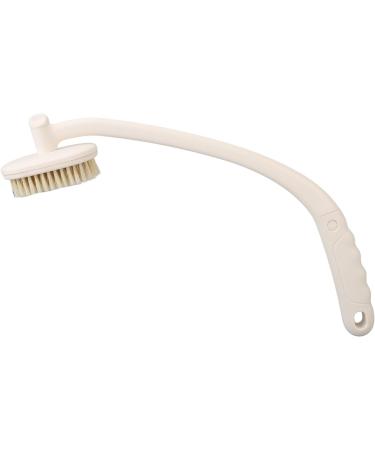 Back Bath Brush with Hanging Hole - 3 Brush Heads Long Curved Handle for Easy Use - Ideal Shower Brush for the Elderly - Buy Online on SooperMarket.com