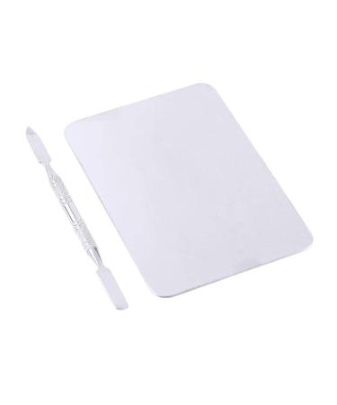 High-Quality Stainless Steel Makeup Mixing Tool & Spatula for Nail Pigments & Foundations | Rectangular Palette (83g) - Buy Online on SooperMarket.com