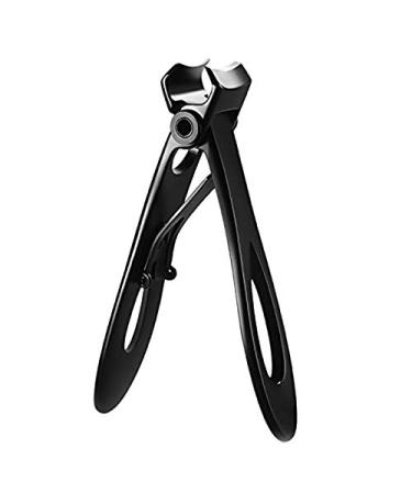 BYCUFF Nail Clipper Set Thick Toenail & Fingernail Cutter with Wide Jaw Opening Stainless Steel Nail File Ingrown Manicure Pedicure Kit for Men & Women Black