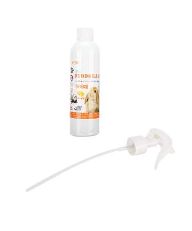 Atyhao Pet Odor Eliminator 220 ml rabbits cage spots and odor removers for small animals hamsters rabbits urine vomit and drool lemon toilet inserts lemon yellow