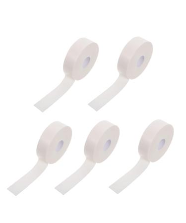 PLAFOPE 5 Rolls Foam Eye Pads Medical Tape Foam Grip Eye Makeup Supplies Lash Supplies Eyelash Patches Eyelash Grafting Tapes Graft Eyelash Tapes White Fake Eyelashes X5m Grasp 8.5x8.5x2.5cm White