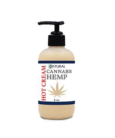 Zatural Hemp Hot Cream with Essential Oil Blend, Aloe, Hemp, and More (8oz Pump)