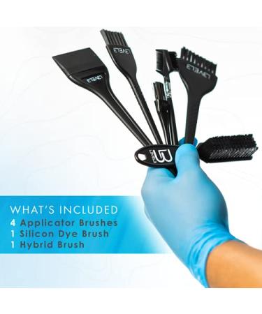 Professional 6pc Level 3 Hair Color Brush Set for Dyeing, Tinting, and Coloring - Elegant Design with Comfortable Handle - Buy Online on SooperMarket.com