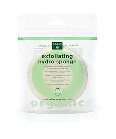 Organic Cotton Exfoliating Hydro Sponge Earth Therapeutics 1 Pack