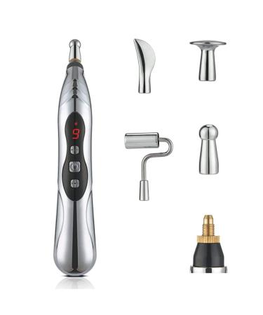 Handheld Rechargeable Acupuncture Massager 5 in 1 Home Use Meridian Device for Arm Leg Waist Shoulder Neck USB Charging