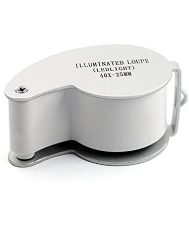 zutaa Jewellers Lens Glass Loupe 40X 25mm Eye Magnifier 2 LEDs Lights - Buy Online on SooperMarket.com
