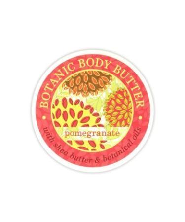 Greenwich Bay Trading Company Botanic Body Butter with Shea Butter and Cocoa Butter 8oz Tub (Pomegranate)