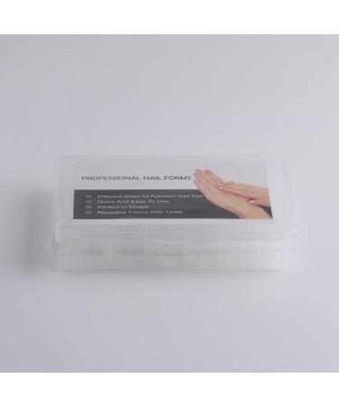 BNG 120 Pcs Frosted Dual Nail Forms - Professional Polymer Gel Nails Extension Molds for Quick Building and Full Cover Acrylic Nails - Buy Online on SooperMarket.com
