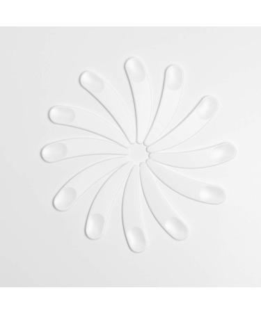 ZEJIA 100 PCS Mini Makeup Mask Spatula - White Plastic Cosmetic Spoon for Mixing and Sampling - Buy Online on SooperMarket.com