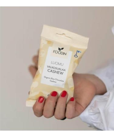 Foodin White Chocolate Cashew Organic 60g Pack of 8 - Buy Online on SooperMarket.com