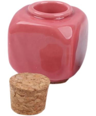 Porcelain Material Nail Art Acrylic Glass Dappen Dish Powder Liquid Bowl Holder Container With Soft Wooden Lid Nail Art Accessories (pink) - Buy Online on SooperMarket.com