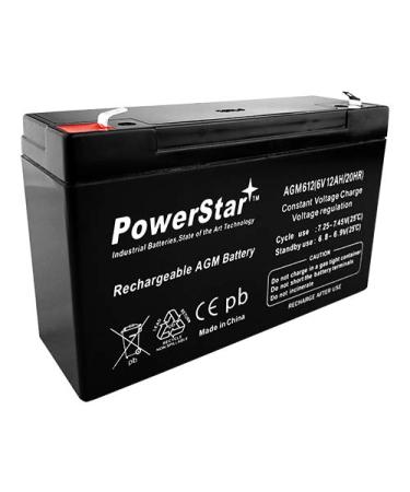 PowerStar USA 6V 12AH F2 Replacement Streamlight Litebox Battery