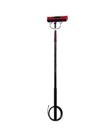 photovoltaic cleaner window cleaning pole Window Cleaning Pole Water Fed Telesbrush Photovoltaic Panel Cleaning Tool Brush Head for Cleaning Photovoltaic and Other Cleaning Activities-18Ft/ 30Ft