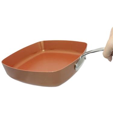 LAKEINX Pan Square Pan with Ceramic Frying Pan Oven Dishwasher Chef Square Fry Pan