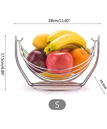 Fruit Basket Bowl Metal Swing Fruit Basket Storage Bowl Plate Vegetables Display Stand Rack Kitchen Decoration Fruit Bowls (Color : Small) - Buy Online on SooperMarket.com