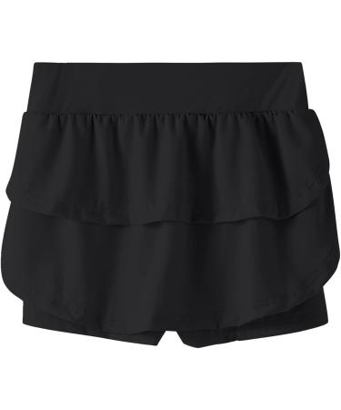 Beehong Toddler Kids Girls Black Sports Shorts with Pockets | Size 6-7 Years - Buy Online on SooperMarket.com