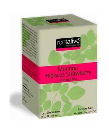 Rootalive Moringa Hibiscus Strawberry Tea 18-Count