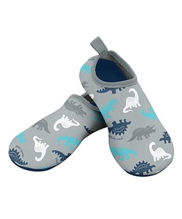 i play. unisex-baby Water Shoes 4 Gray Simple Dino