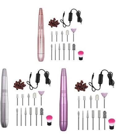 Grendly Electric Nail File Kit Protable Nail Drill Electric Manicure Tools for Home Use DIY Nail Art Nail Salon Silver - Buy Online on SooperMarket.com