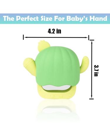 Soothing Silicone Teething Mitt for Babies 3+ Months | BPA-Free Baby Teether Toy | Anti-Drop Wrist Design | Infant Teething Mitten for Pain Relief - Buy Online on SooperMarket.com
