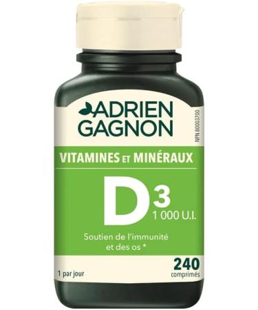 Adrien Gagnon - Vitamin D for Bones and Teeth Support 1000 I.U 240 (200+40 Bonus) Tablets - Buy Online on SooperMarket.com
