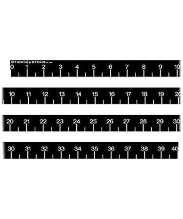 Fish Ruler for Boat, Self-Adhesive Measuring Sticker, Black - Self Adhesive Measuring Ruler Tape, 40 inch Boat Fish Fishing Decal