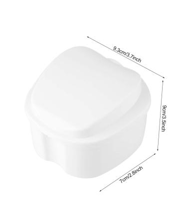 Denture Case - Portable Storage Box for False Teeth (White) | Secure & Lightweight - Ideal for Travel - Buy Online on SooperMarket.com