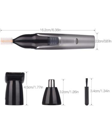 3 in 1 Ear & Nose Hair Trimmer - Rechargeable Waterproof Facial Hair Remover for Men & Women | Ideal for Travel & Easy Cleansing - Buy Online on SooperMarket.com