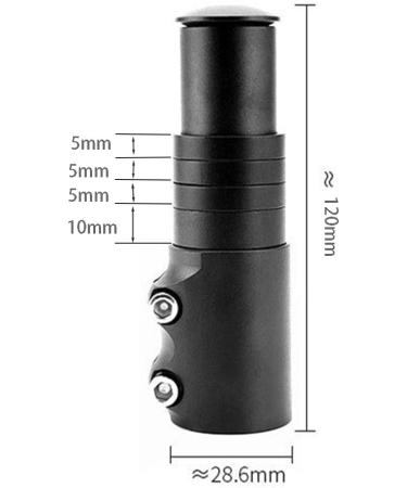 BlueSunshine Bike Handlebar Riser - Aluminum Alloy Black | Bicycle Fork Stem Extender - Buy Online on SooperMarket.com