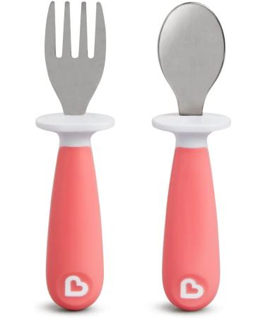 Munchkin Toddler Fork and Spoon Set - 1 Fork & 1 Spoon - Assorted Colors - Buy Online on SooperMarket.com
